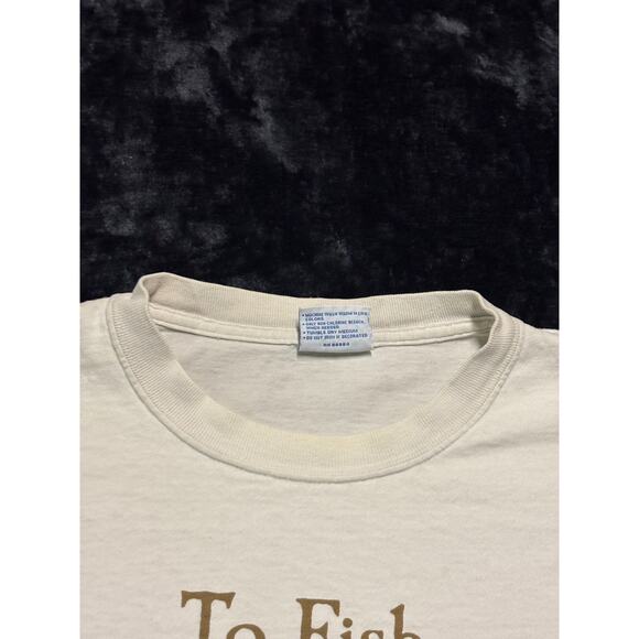 Vintage 90s “To Fish Or Not To Fish What A Stupid Question” Shirt - Men's Large - Picture 5 of 9